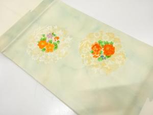 花丸文様織り出し　名古屋帯